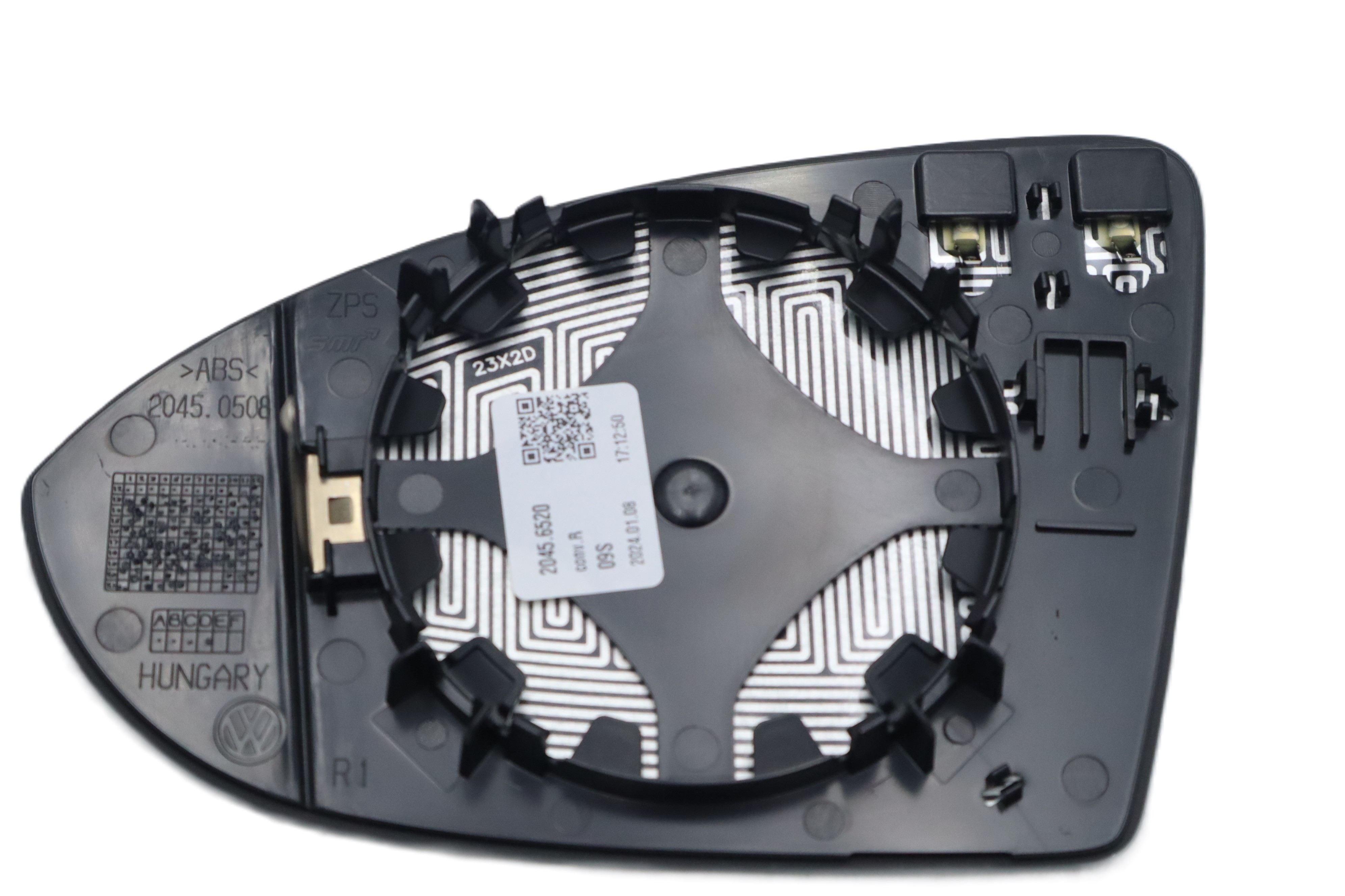 Original VW Golf e-Golf Spiegelglas rechts mit Trägerplatte