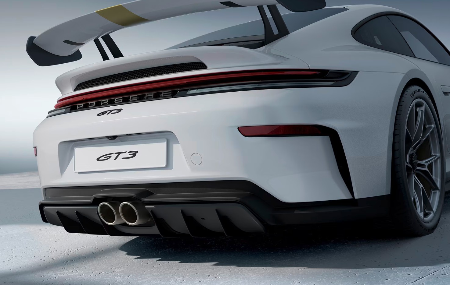 Original Porsche Titan Endrohrblenden für 992-1 GT3 - 9GT251697Q