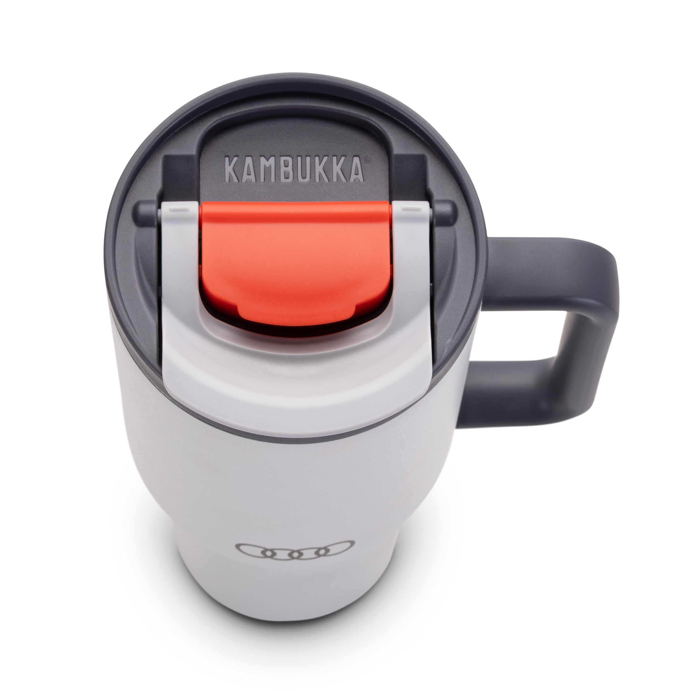 Original Audi Thermobecher Strohhalm, hellgrau