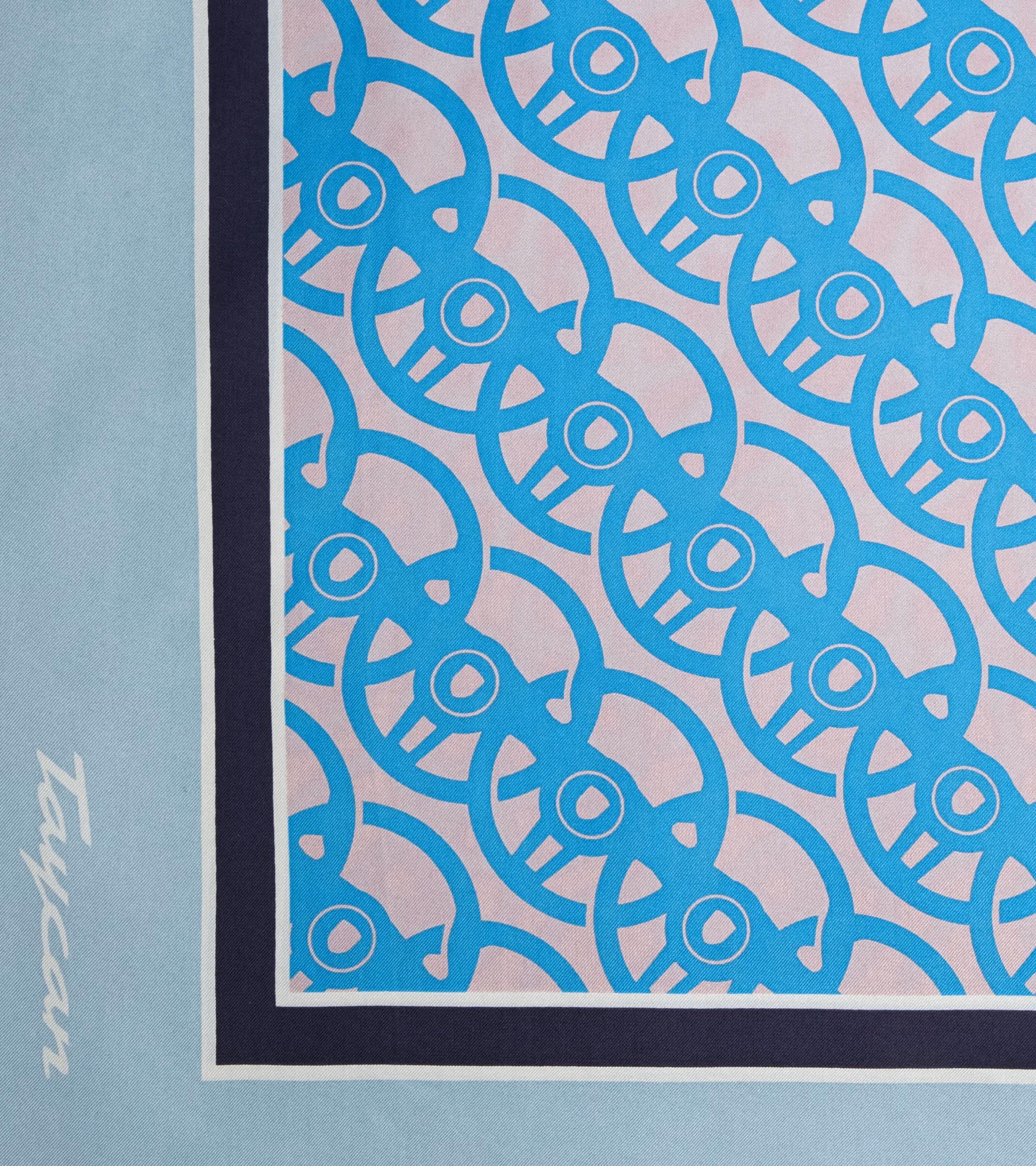 Original Porsche Seidenschal Taycan, blau - WAP9410010NUSA