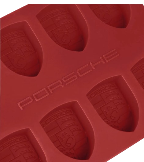 Original Porsche Eiswürfelform Wappen, rot - WAP0500160TEWF