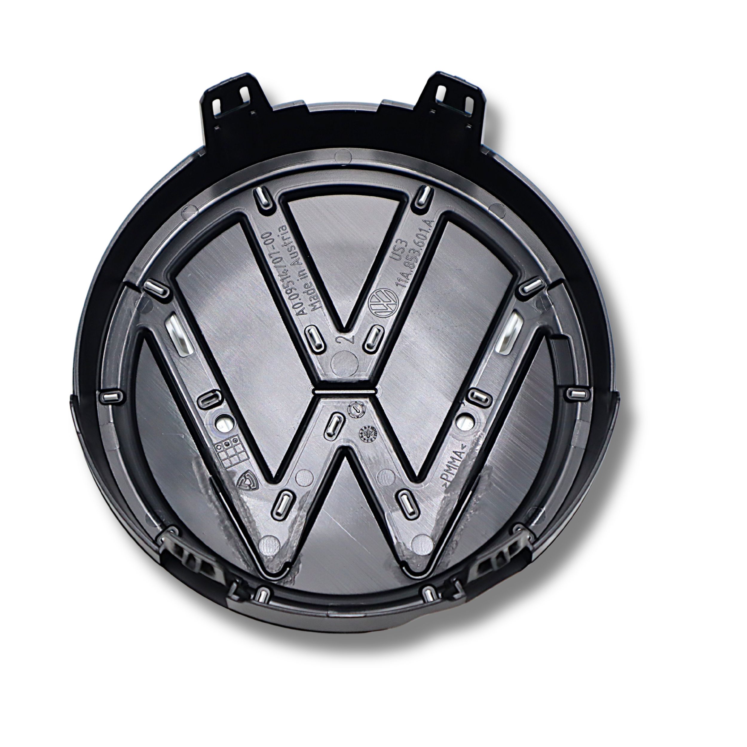 Original Volkswagen ID 4/5 Emblem für Luftführungsgitter vorn weiß/schwarz - 11A853601A AWA