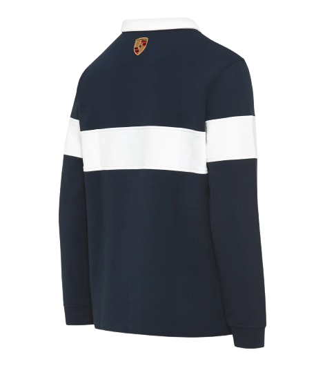 Original Porsche Rugby Shirt Retro Pullover - Unisex, dunkelblau Gr. L
