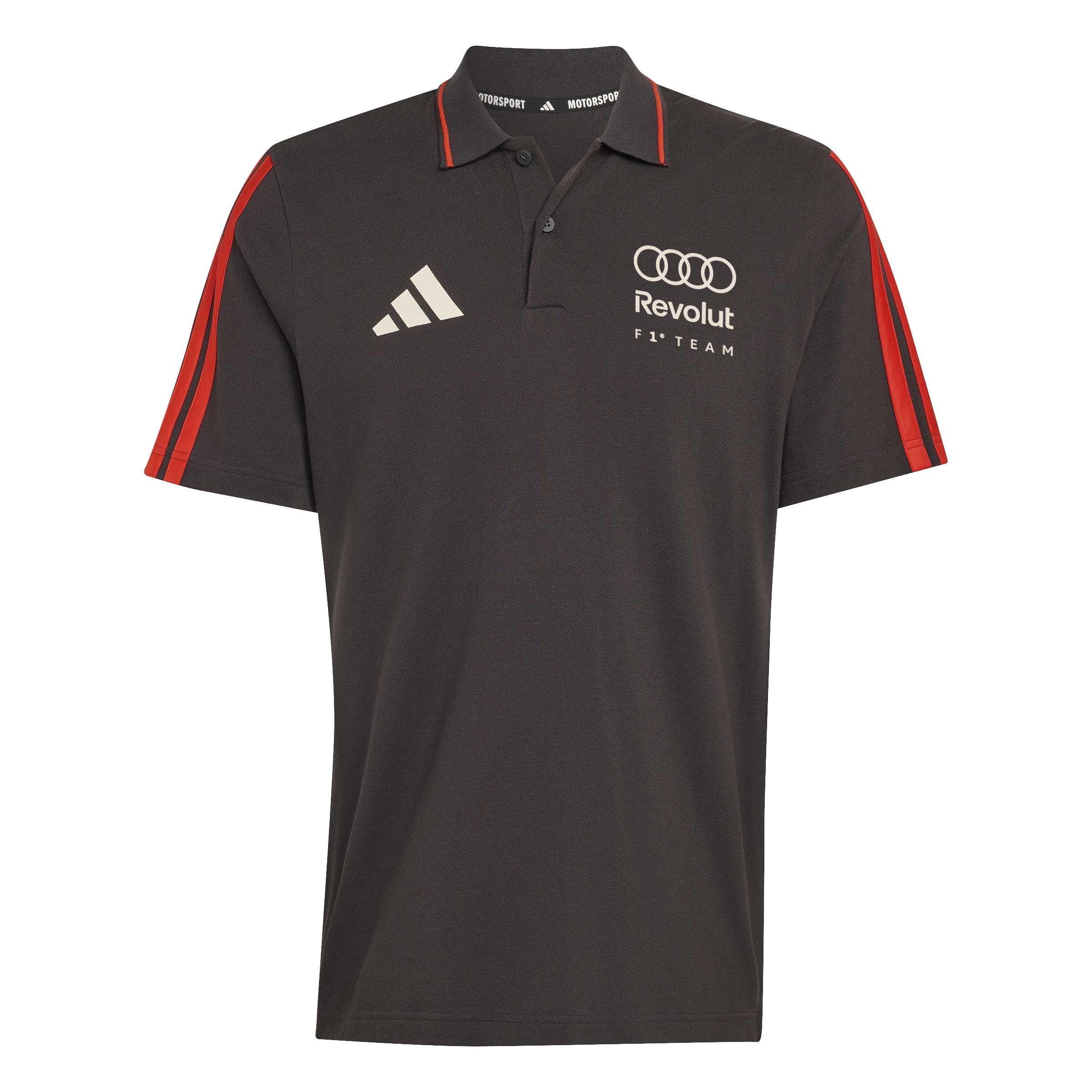 Original Audi Formel 1 Fan Poloshirt Herren, schwarz-grau - 313260100-Konfig