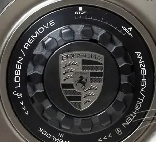 Original Porsche Radnabendeckel für Zentralverschluss in Turbonit - 9P1601349S JE1