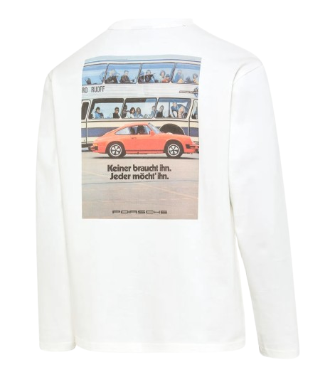 Original Porsche Retro Longsleeve, Sweater, beige - WAP816-Konfig