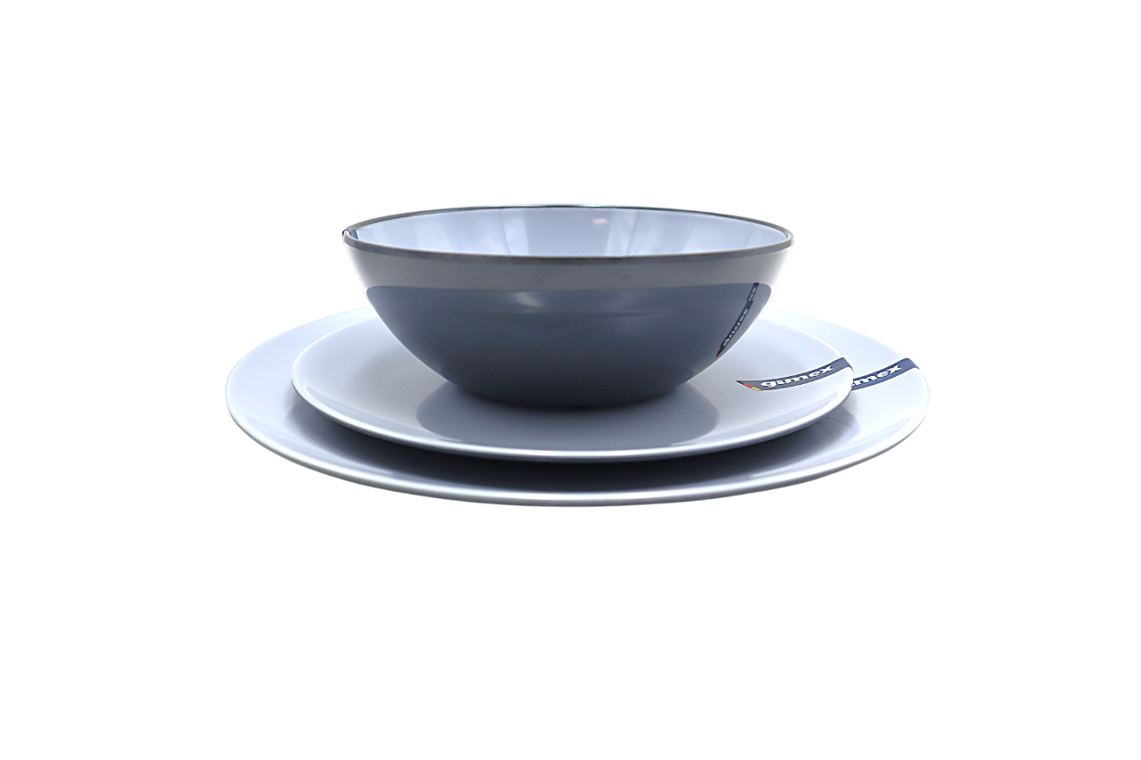 Gimex Geschirrset Vivid Line hellgrau, anthrazit 12-teilig Gimex Geschirrset Vivid Line hellgrau, anthrazit 12-teilig