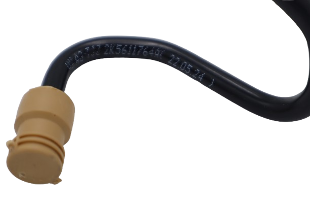 Original VW Caddy Bremsrohr vom Bremsschlauch zum Bremssattelgehäuse rechts hinten