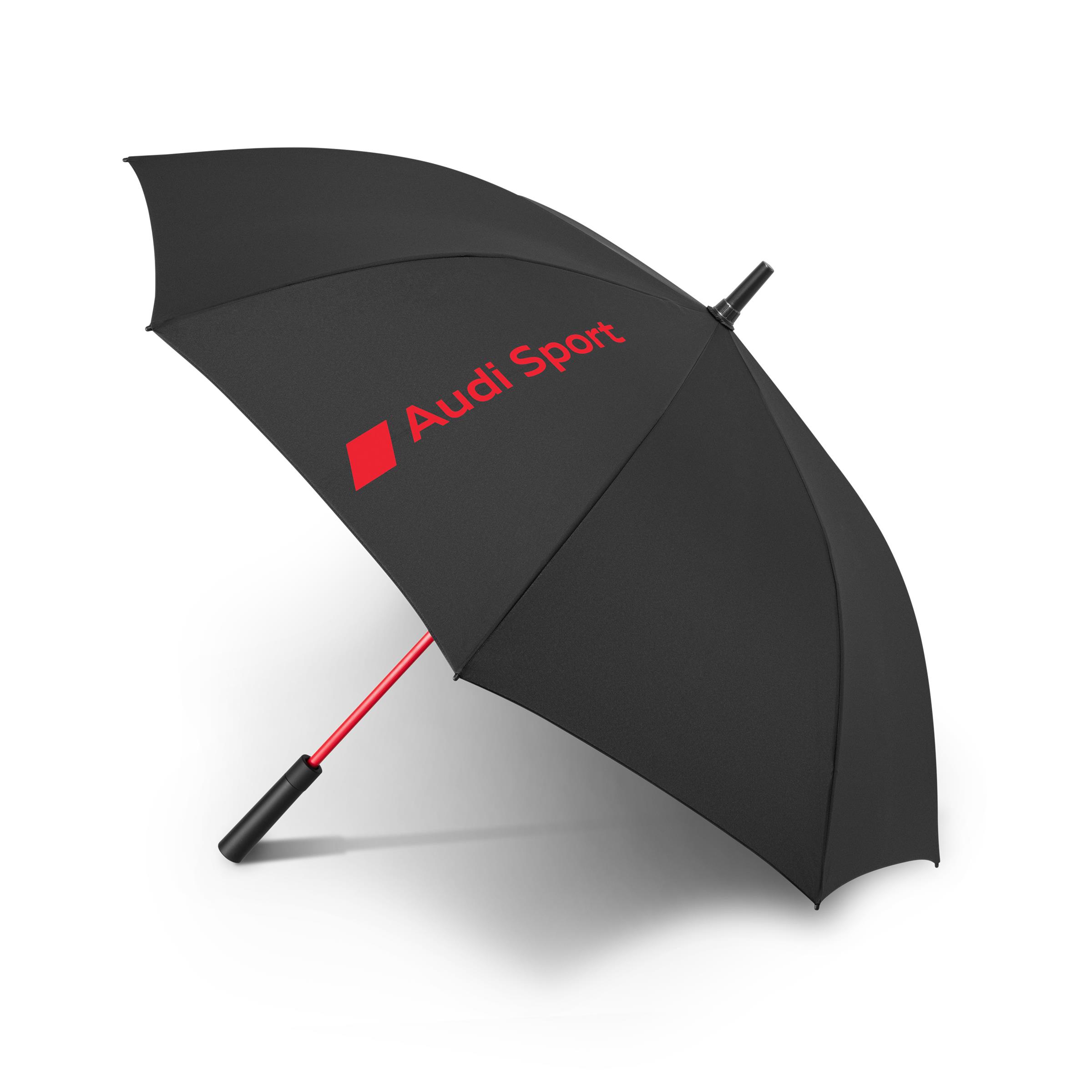 Original Audi Sport Stockschirm, schwarz/rot, groß