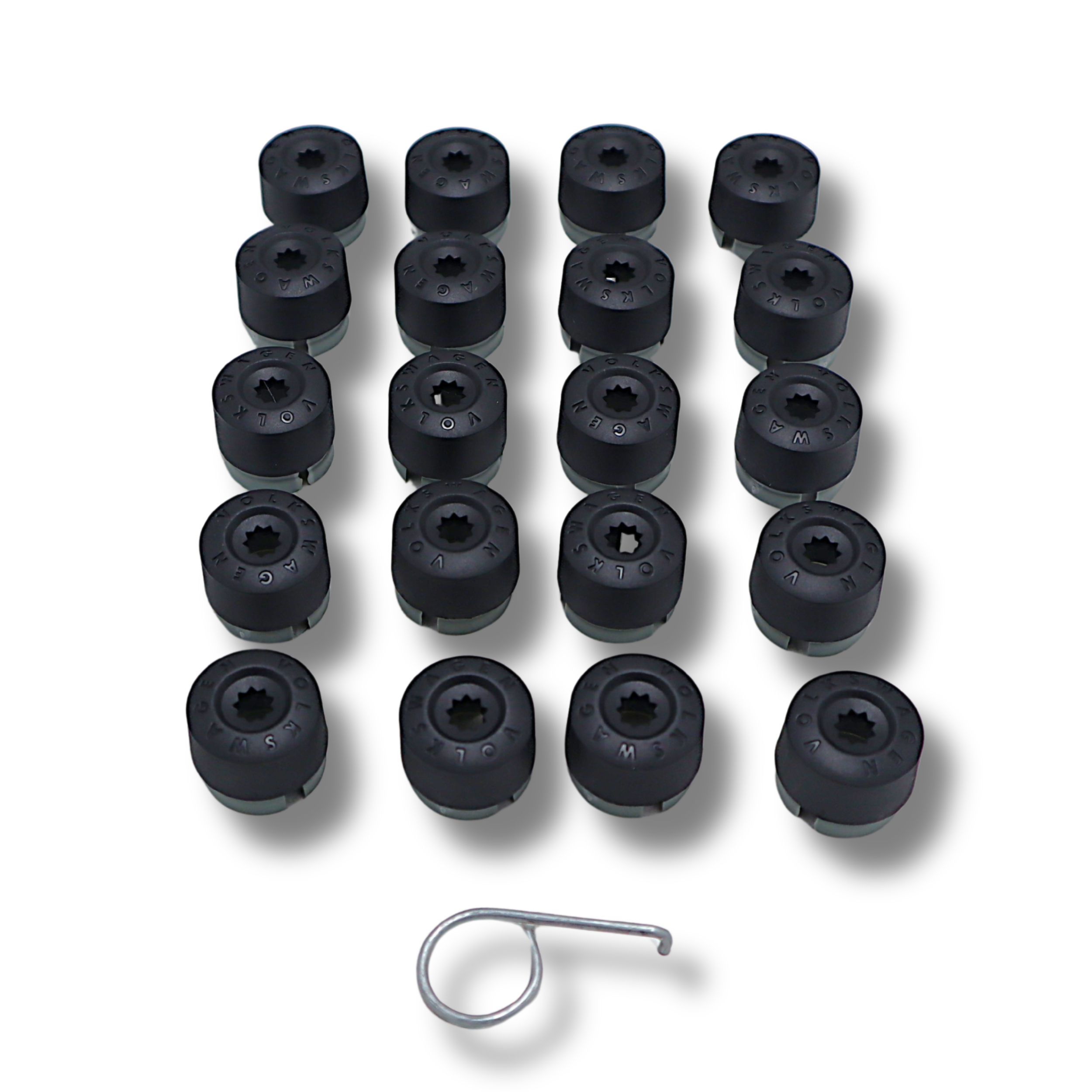 Original Abdeckkappen "SET" VW für Radschrauben Radschraubenkappen inkl. Abzieher  1K0601173  9B9  6X0012243