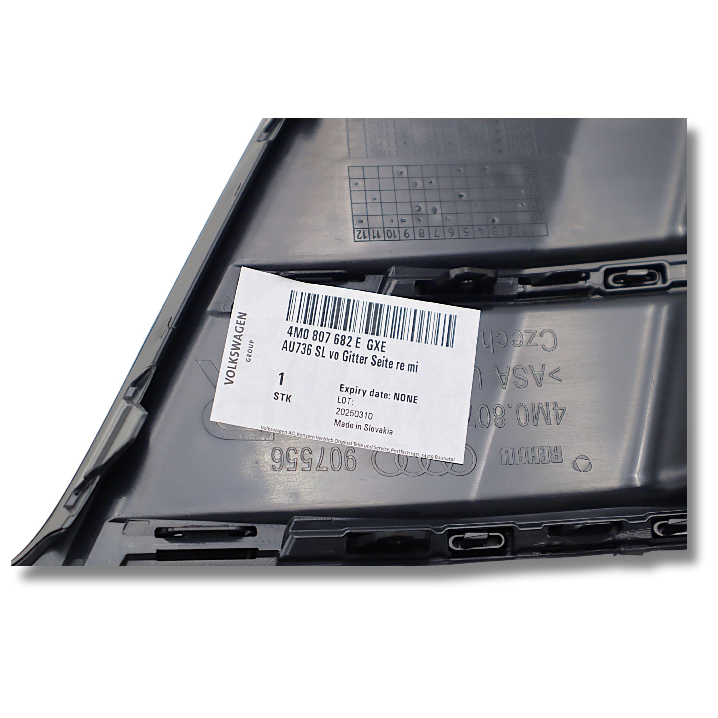 Original Audi Q7 Luftführungsgitter rechts anthrazit dark chrom