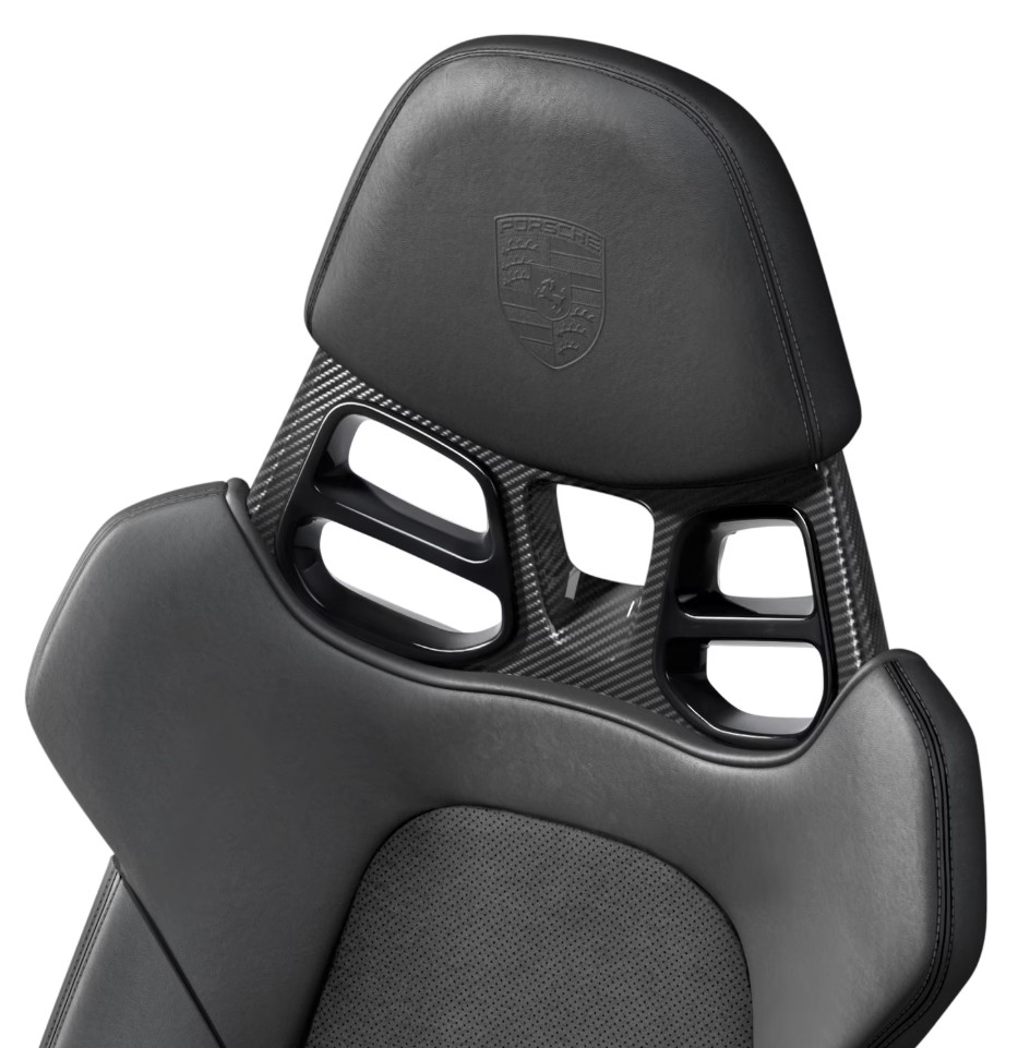 1 Satz Original Porsche Vollschalensitz Gurtführungen lackiert für Cayman 718/982 in Tiefschwarzmetallic ( Lackfarbe: Tiefschwarz Metallic C9X ) - 99104480455C9X