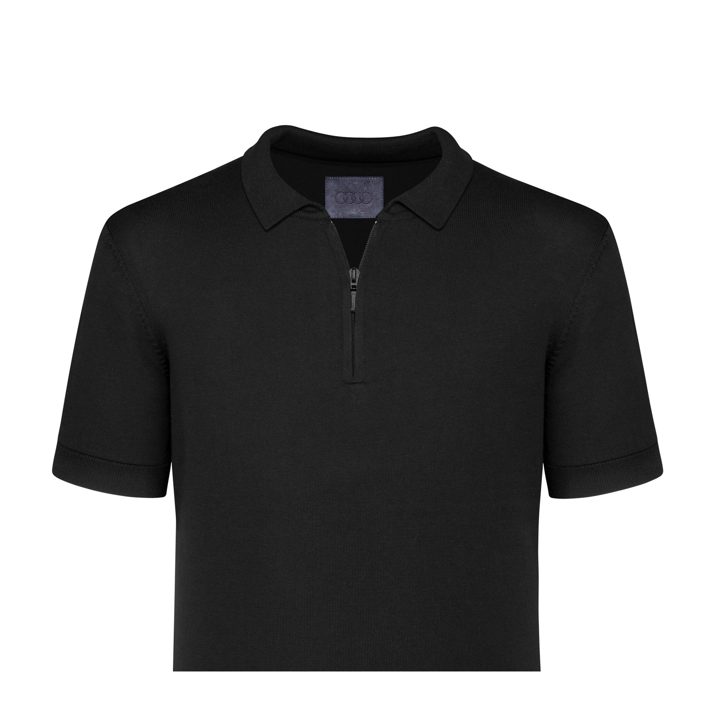 Original Audi Tec-Strickshirt, Herren, schwarz, Gr. L
