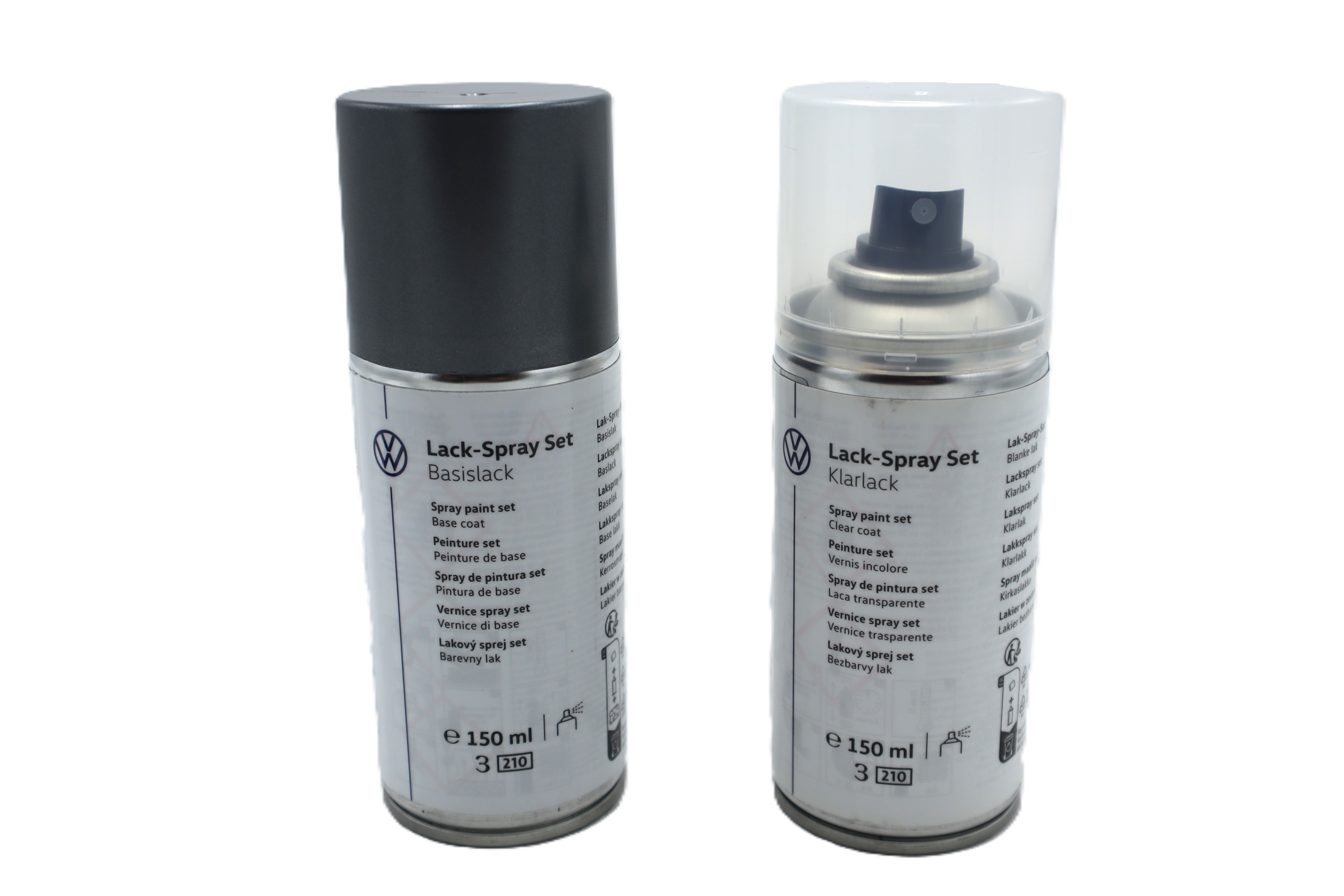 Original Audi VW Seat Skoda Lackspray Set LR7H indium grau-metallic