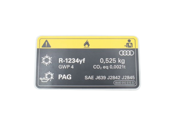 Original Audi Kennschild für Klimaanlage