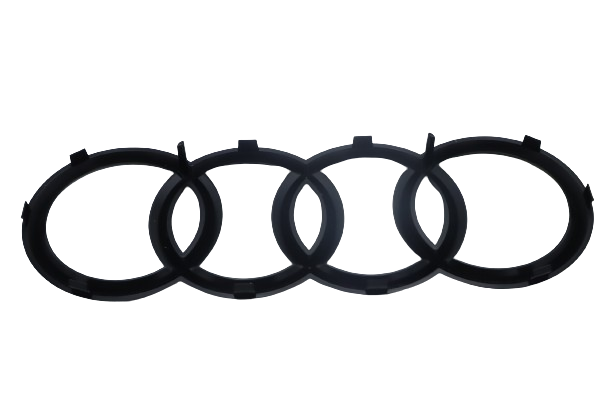 Original Audi Q8 RSQ8 Emblem Schriftzug Audi Ringe schwarz-glänzend vorne