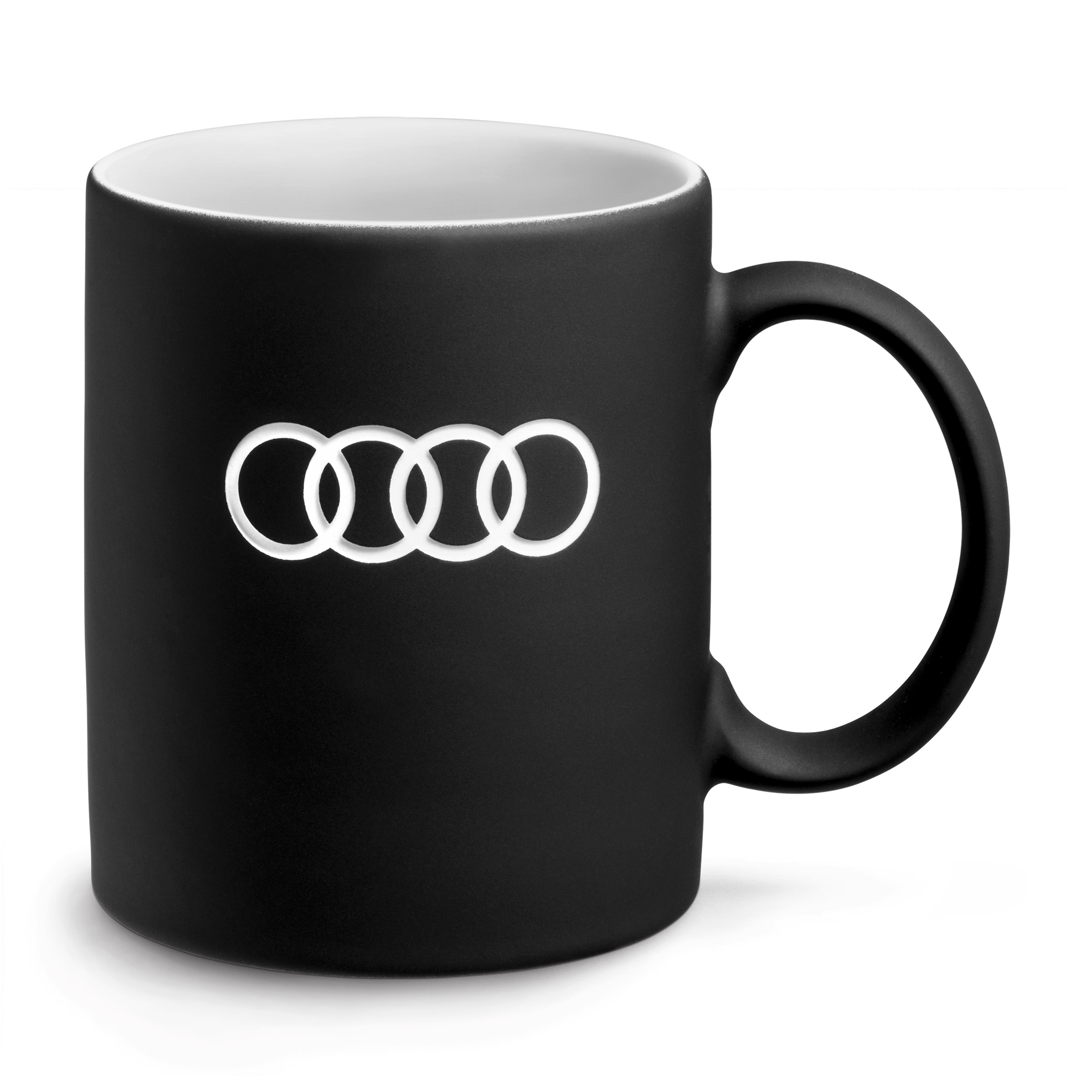 Original Audi Tasse Kaffeetasse Porzellantasse Cafe Becher, schwarz 