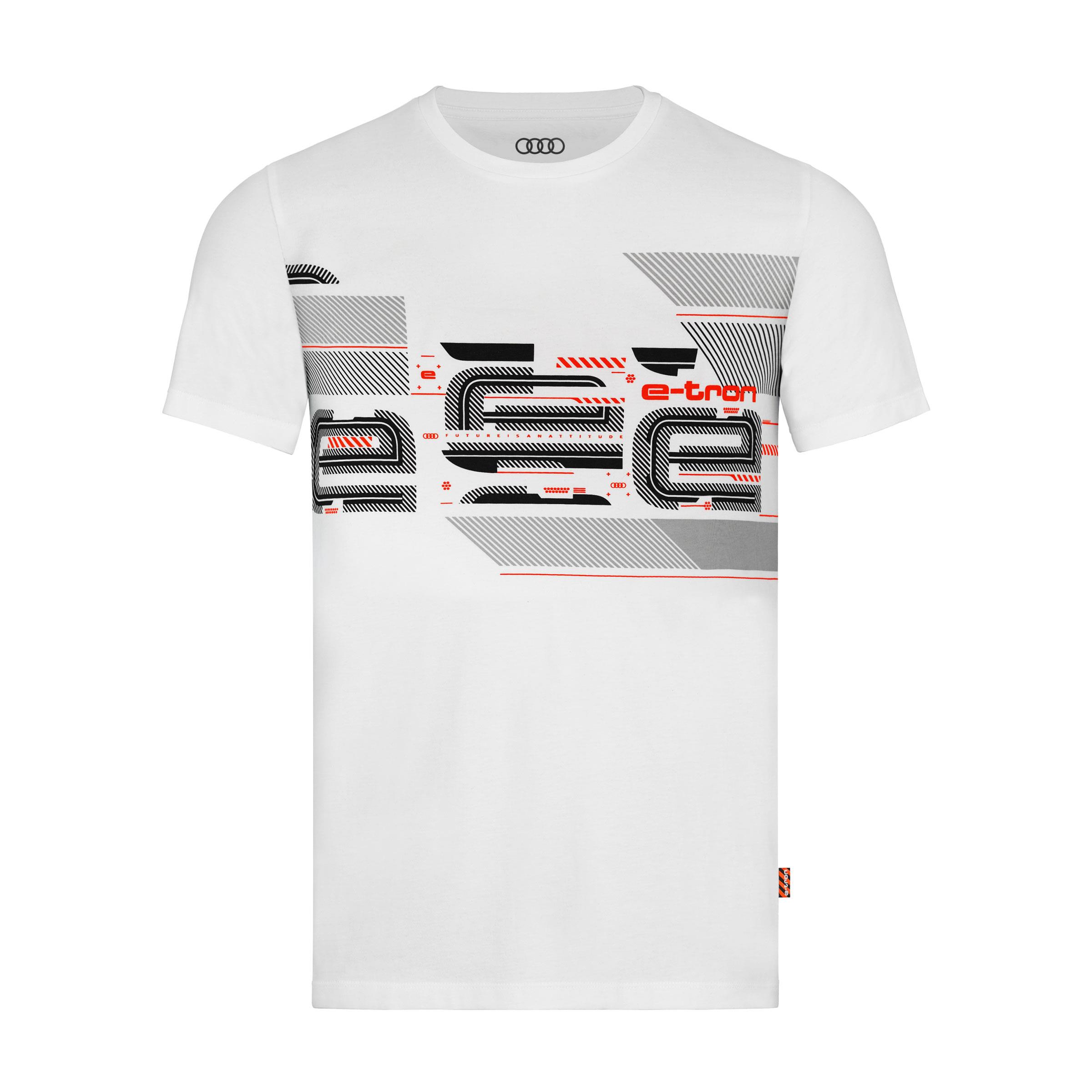 Original Audi T-Shirt e-tron, Herren, weiß T Shirt