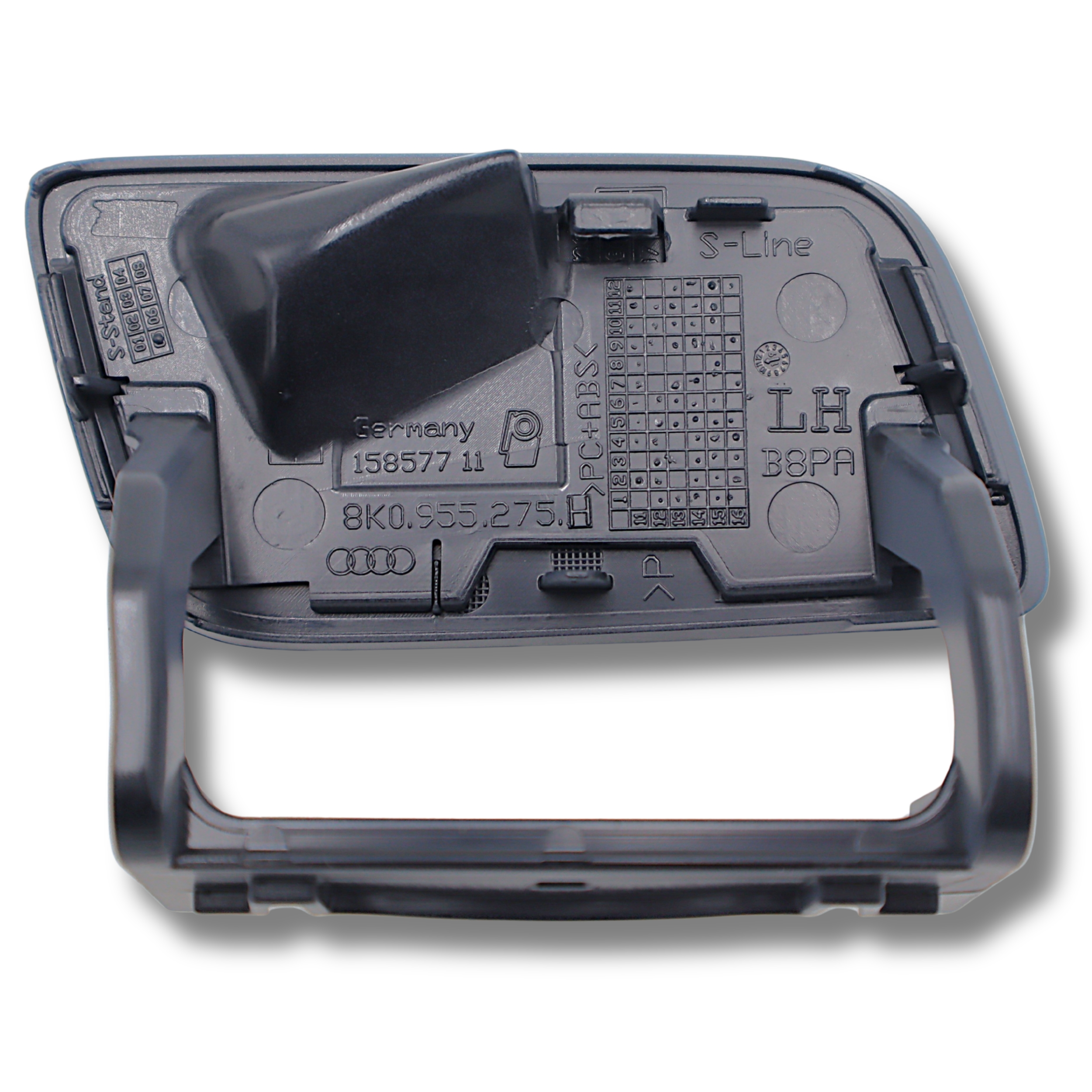 Original Audi A4 Abdeckkappe Scheinwerferwaschanlage Stossfänger Kappe vorne links grundiert