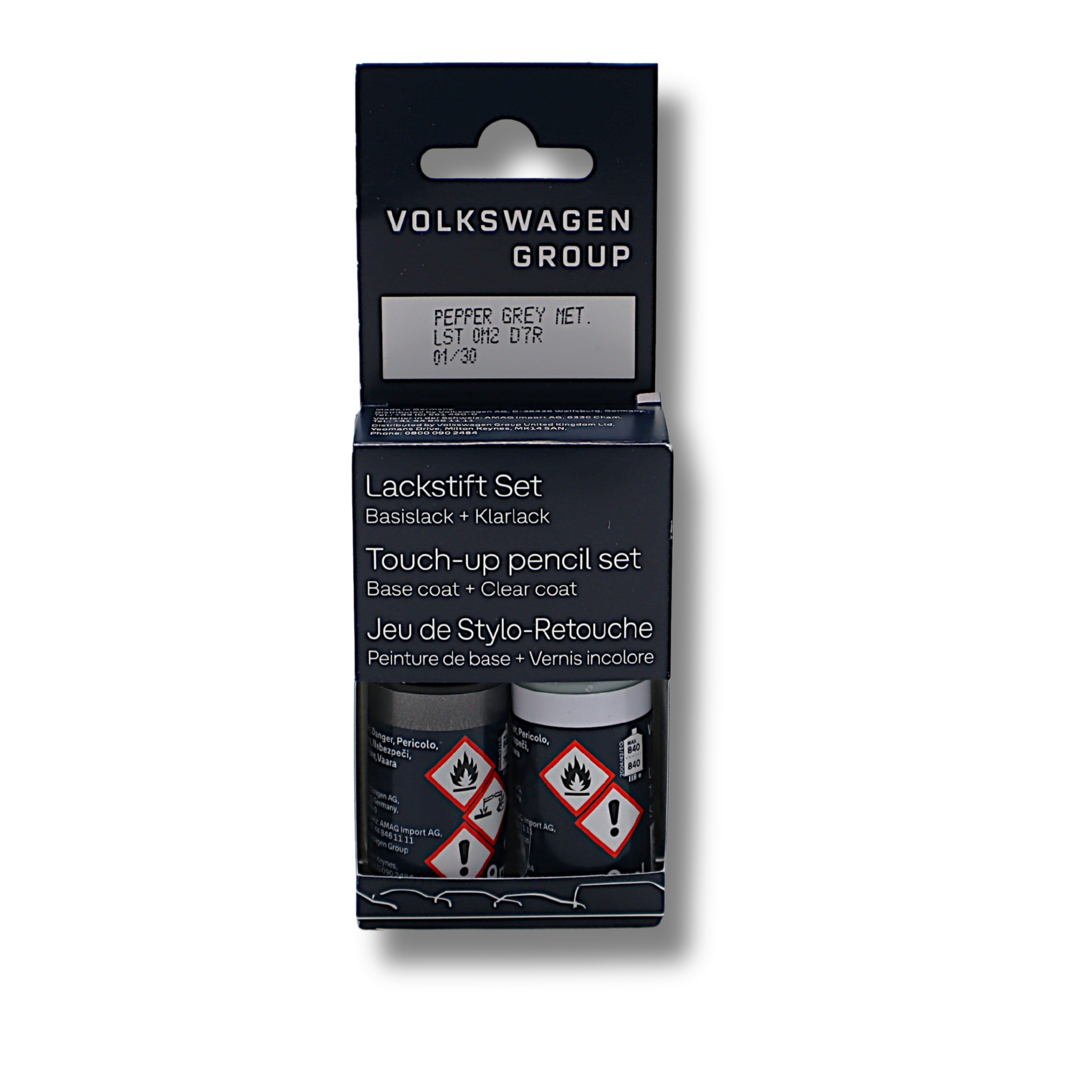 Original Audi VW SEAT Skoda Lackstiftset LD7R pepper grey-metallic  - LST0M2D7R